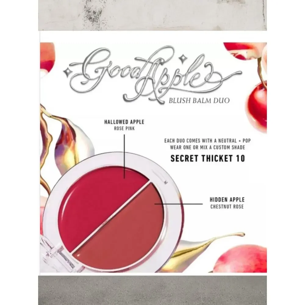 KVD Beauty Good Apple Blush Balm Duo - Hidden Apple/Hallowed Apple NIB